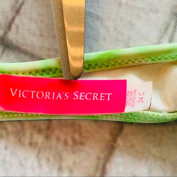 Victoria’s Secret Green Bikini Top Size 34C - Picture 8 of 8